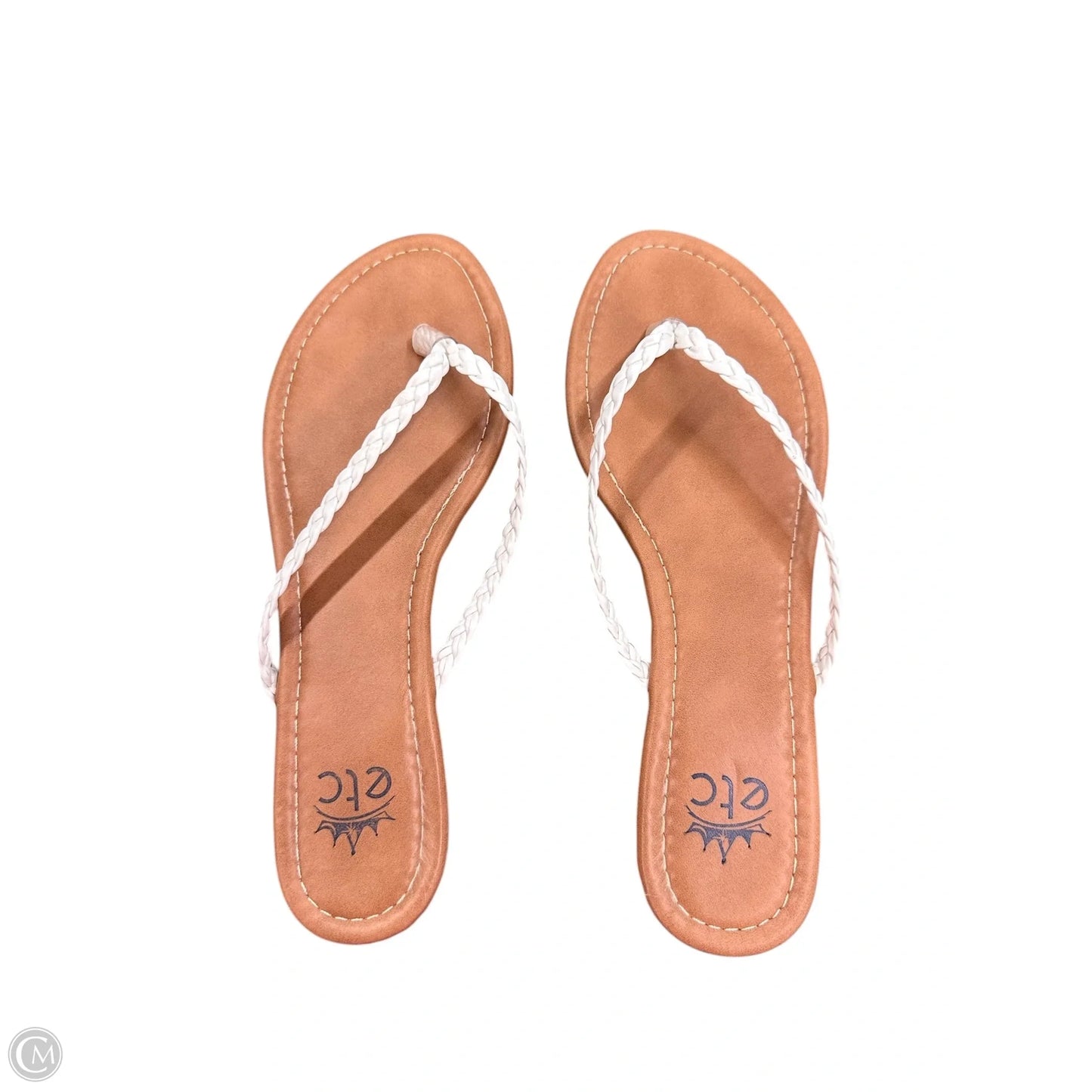 Sandals Flats By Clothes Mentor In White, Size: 7