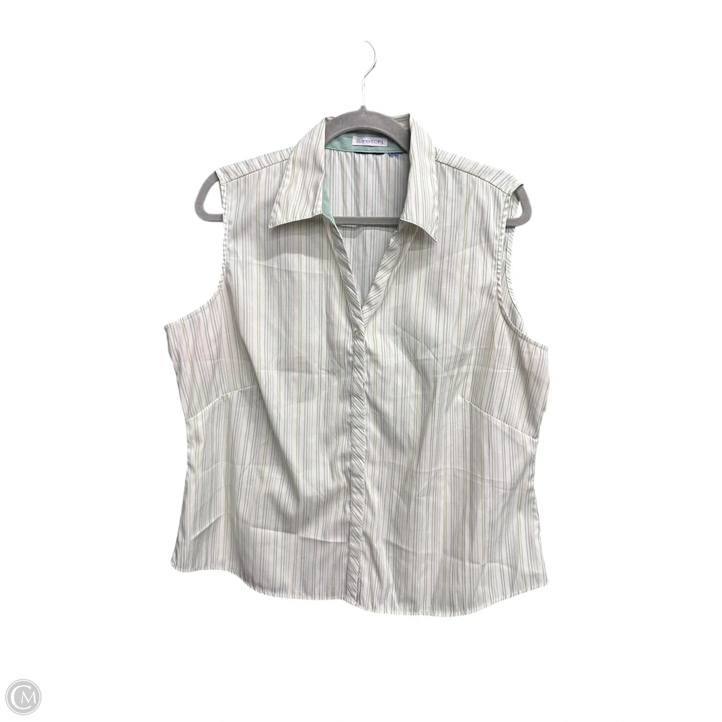Top Short Sleeve By Clothes Mentor In Green & White, Size: Xl