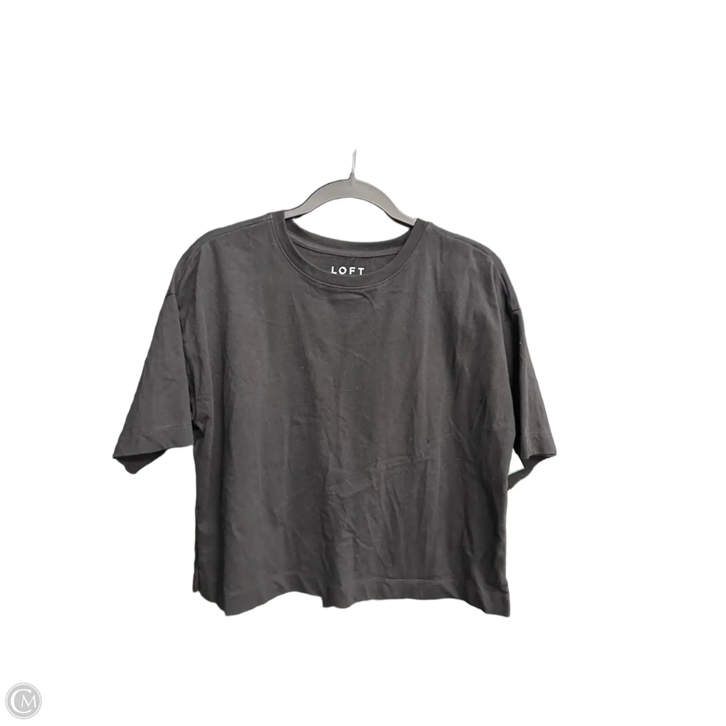 Top Short Sleeve By Loft In Black, Size: M