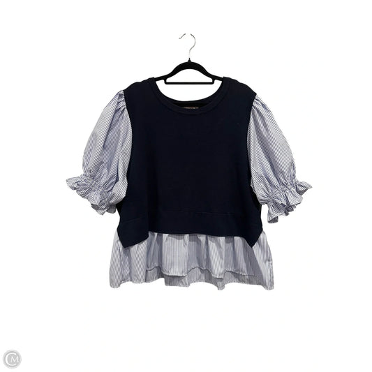Top Short Sleeve By Nanette By Nanette Lepore In Navy, Size: 2x