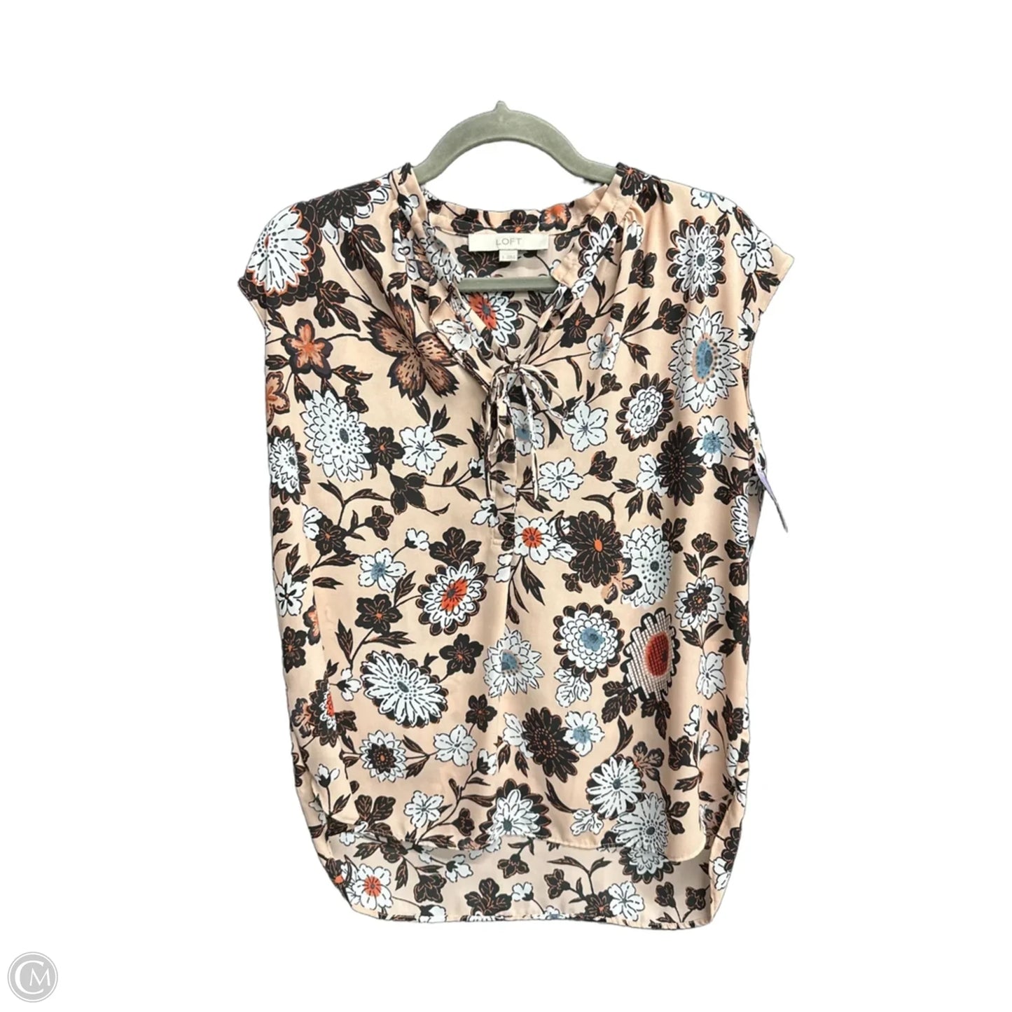 Top Sleeveless By Loft In Floral Print, Size: S