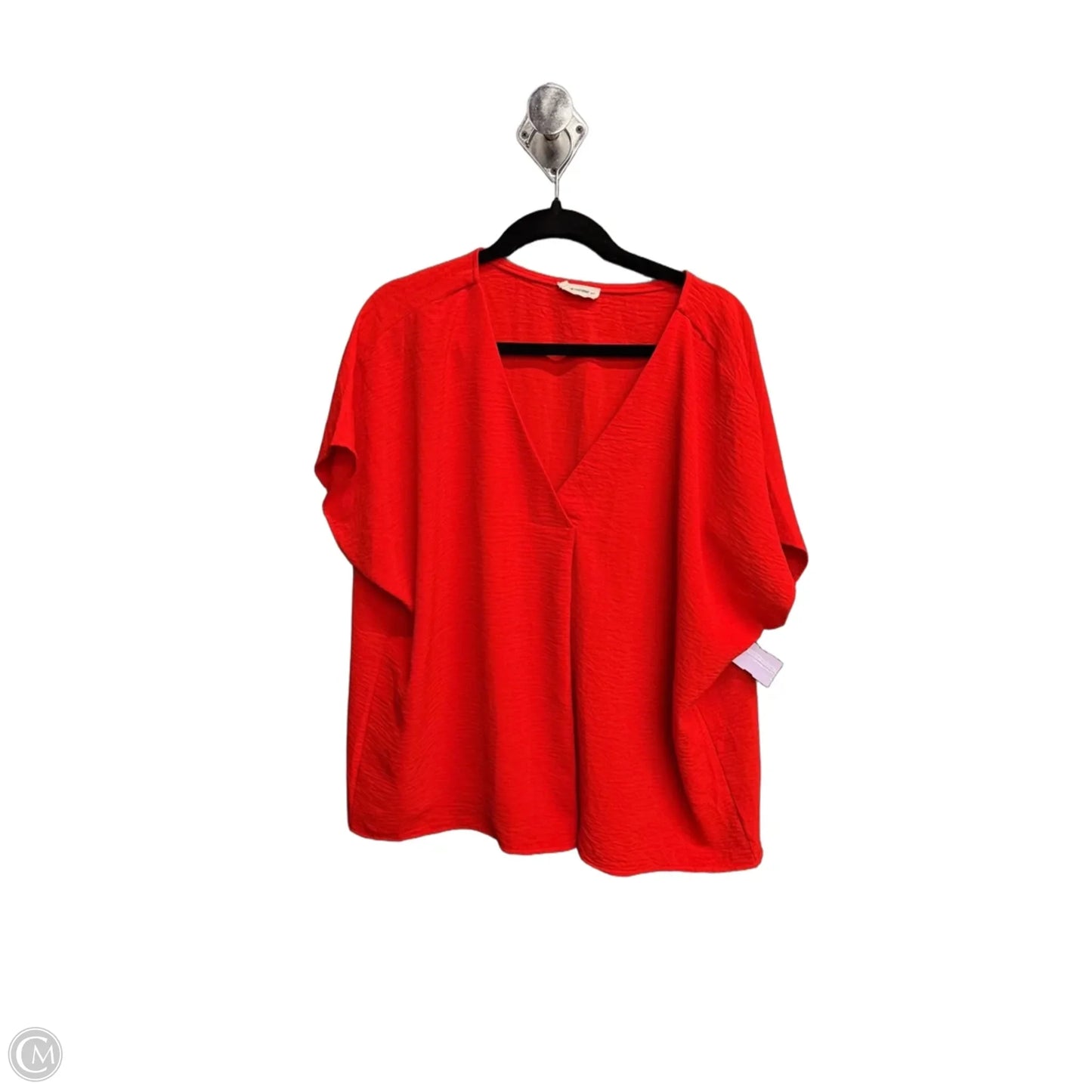 Top Short Sleeve By Ee Some In Red, Size: L