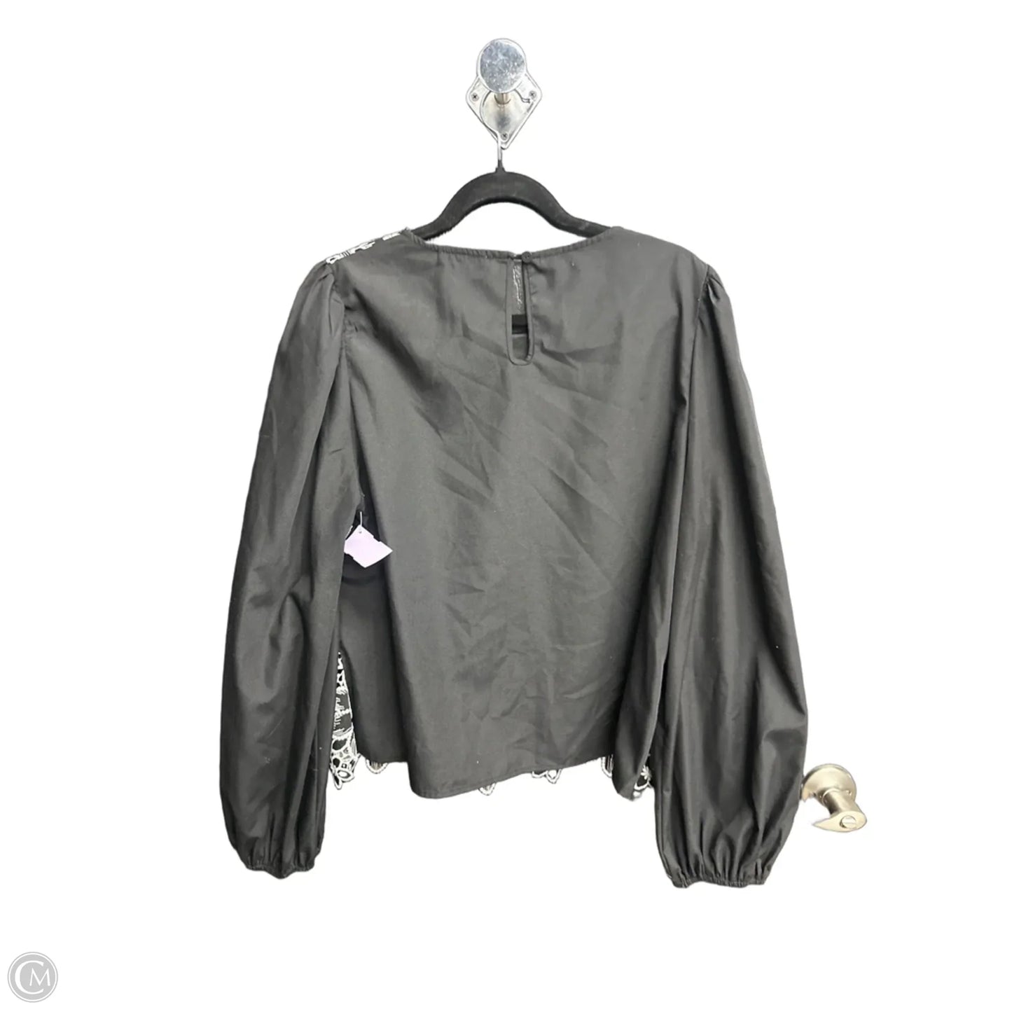 Top 3/4 Sleeve By Flying Tomato In Black & White, Size: 2x