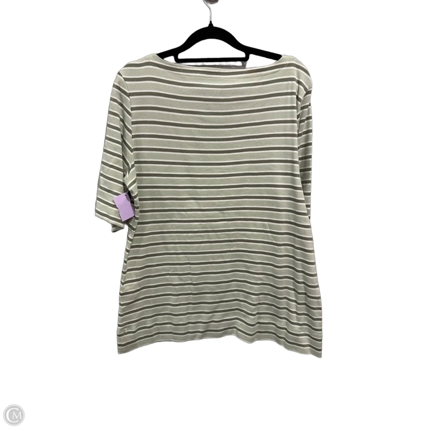 Top Short Sleeve By Chicos In Striped Pattern, Size: L