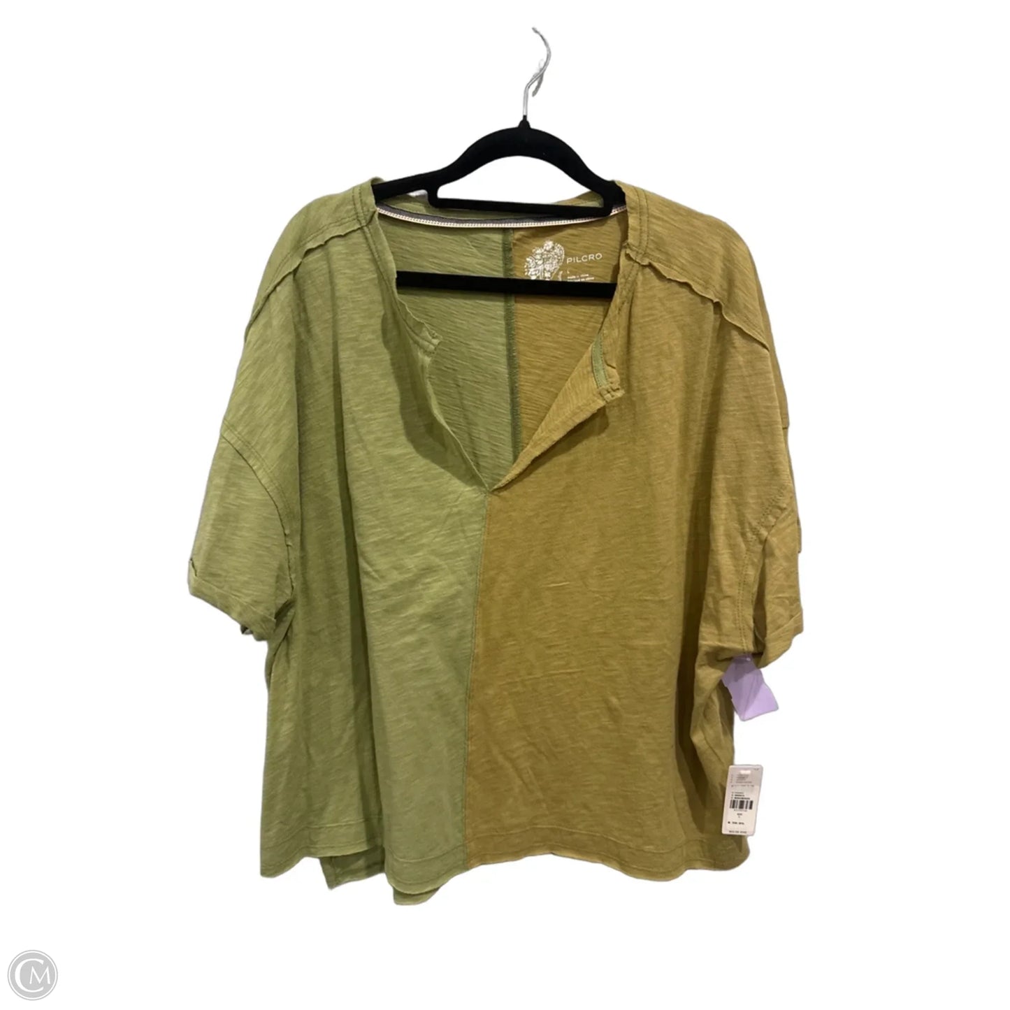 Top Short Sleeve By Pilcro In Green, Size: L