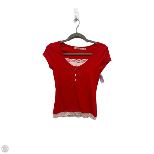 Top Short Sleeve By Liberty Love In Red, Size: M