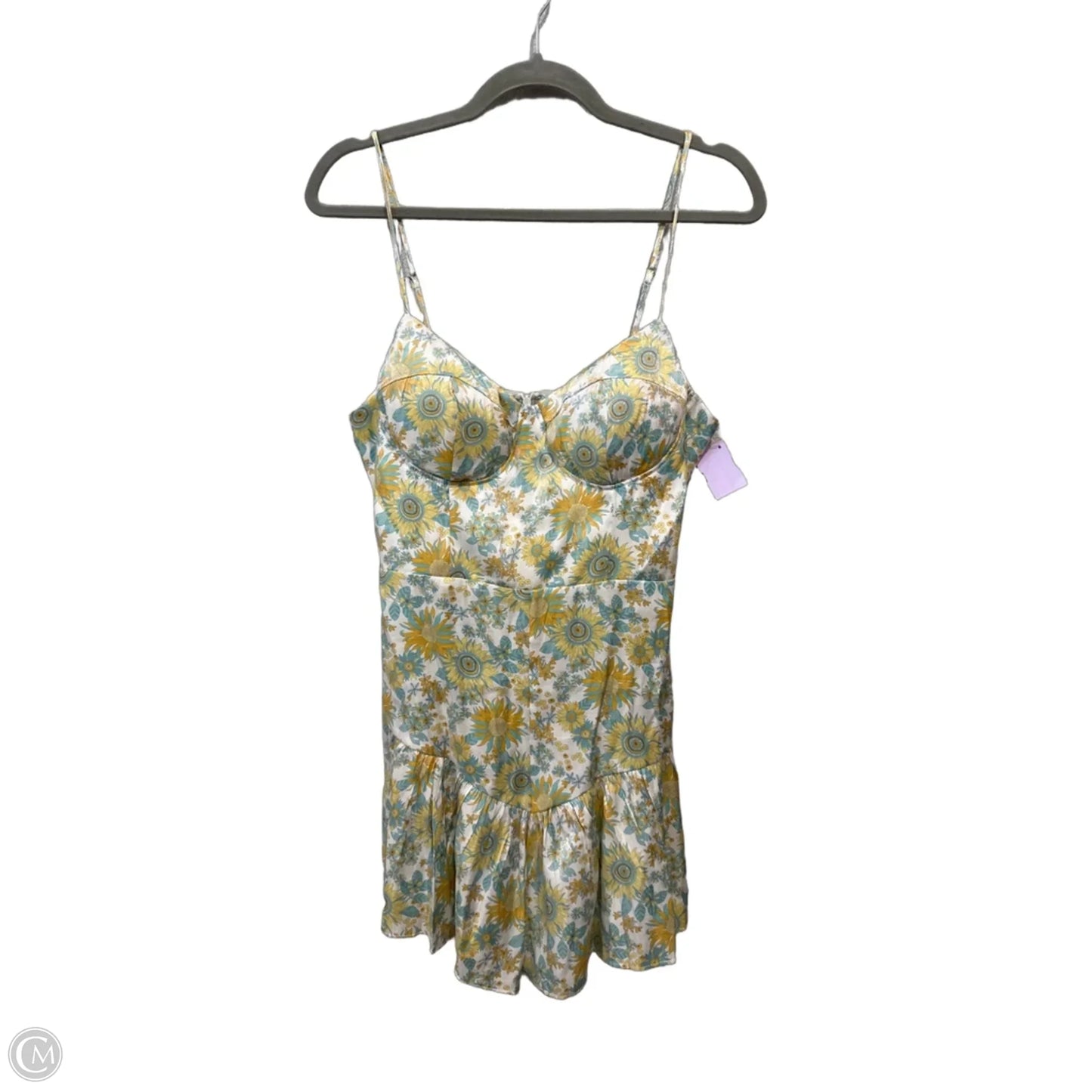 Romper By Clothes Mentor In Floral Print, Size: L