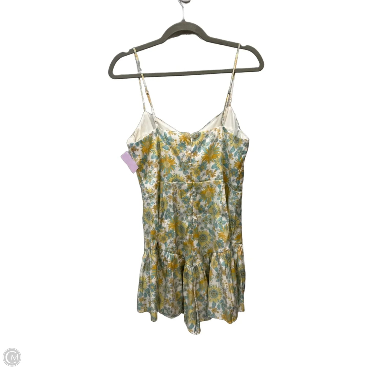 Romper By Clothes Mentor In Floral Print, Size: L