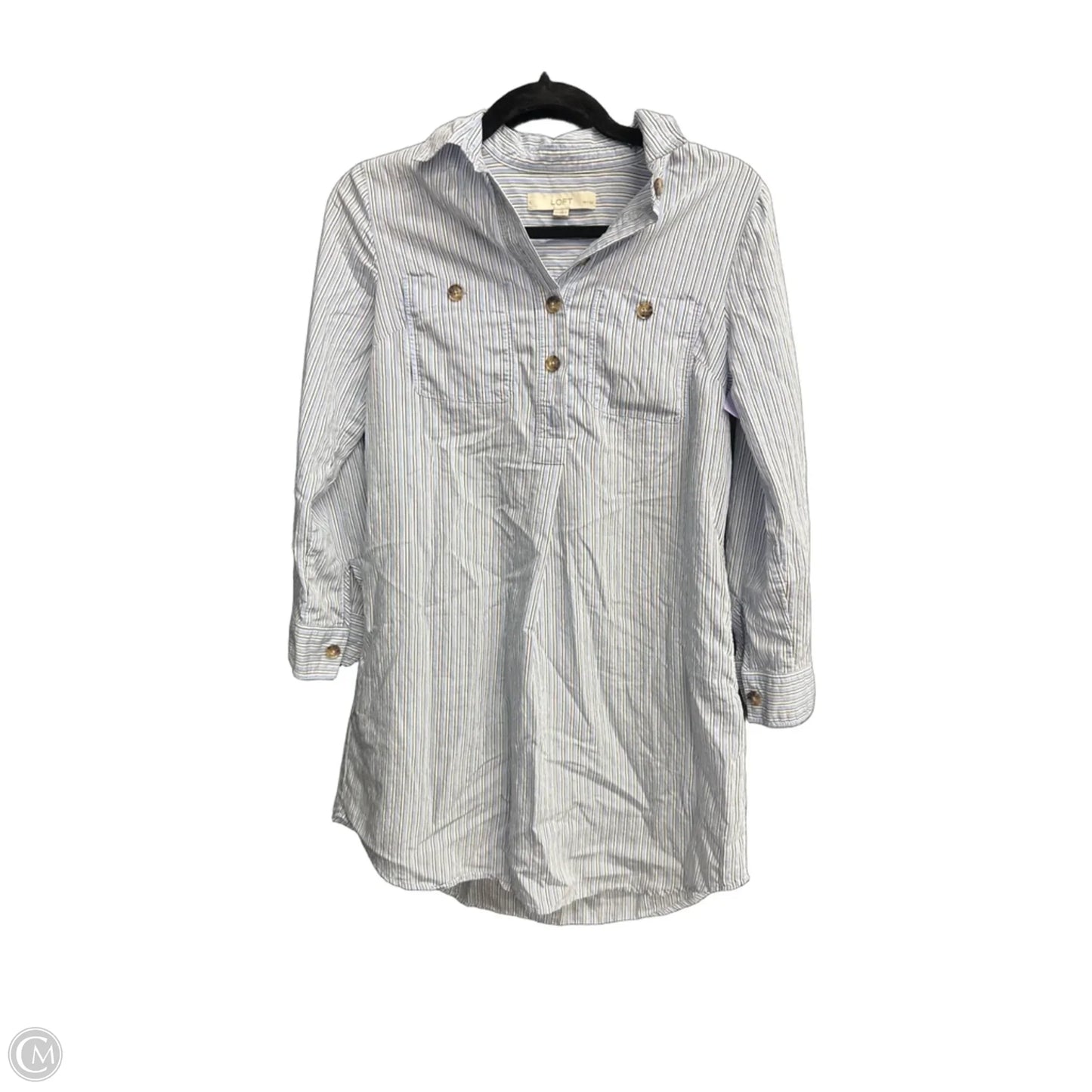 Dress Casual Short By Loft In Striped Pattern, Size: Xsp