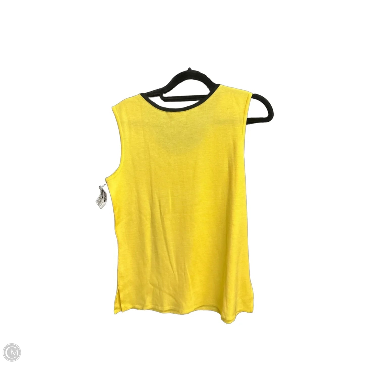Top Sleeveless By Ming Wang In Yellow, Size: S