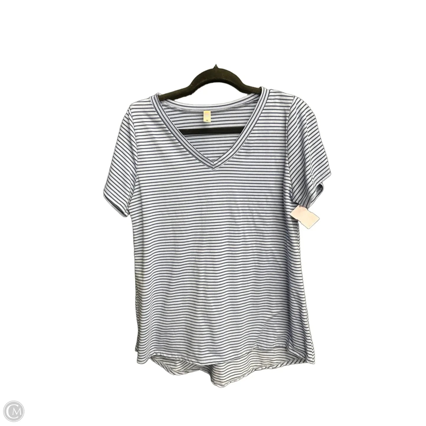 Top Short Sleeve By Lularoe In Striped Pattern, Size: M