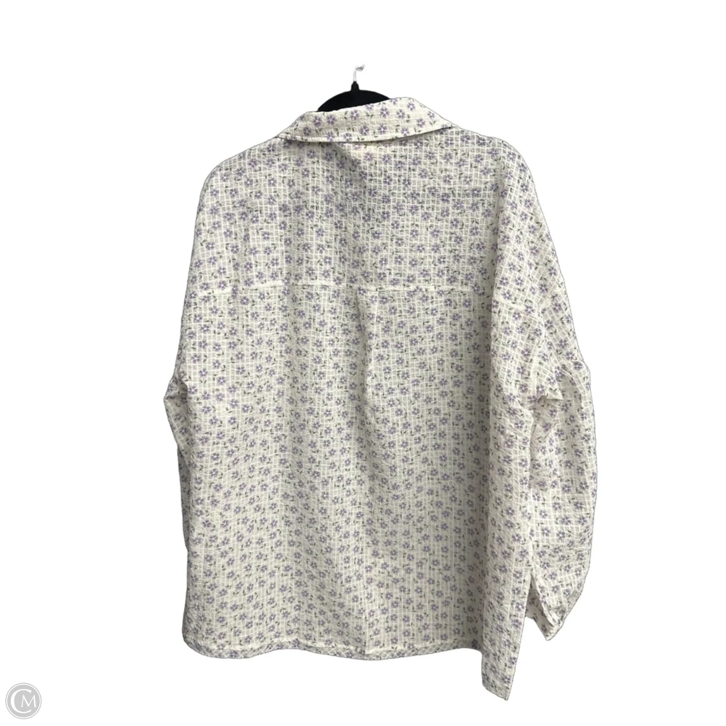 Top Long Sleeve By Listicle In Floral Print, Size: M