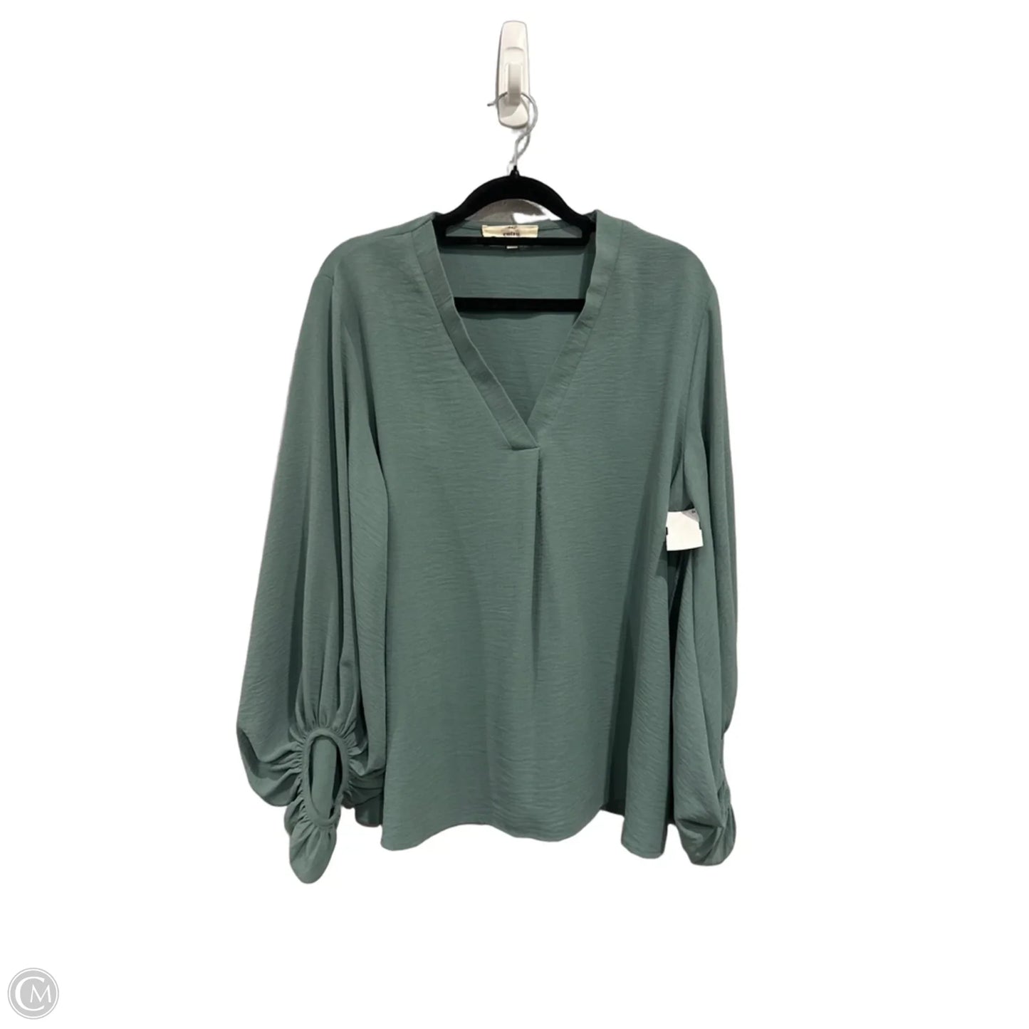 Top Long Sleeve By Entro In Green, Size: S