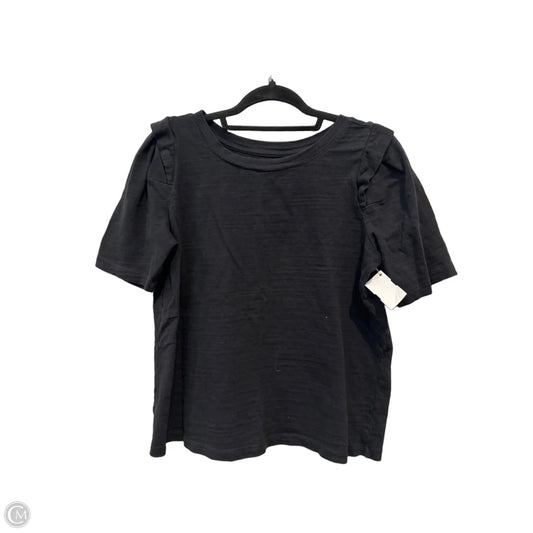 Top Short Sleeve By Loft In Black, Size: M