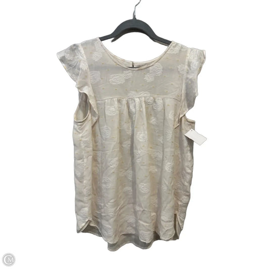 Top Sleeveless By Loft In White, Size: M
