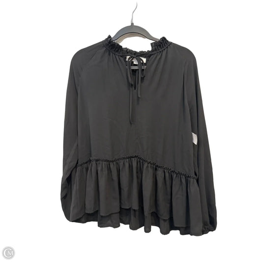 Top Long Sleeve By Loft In Black, Size: M