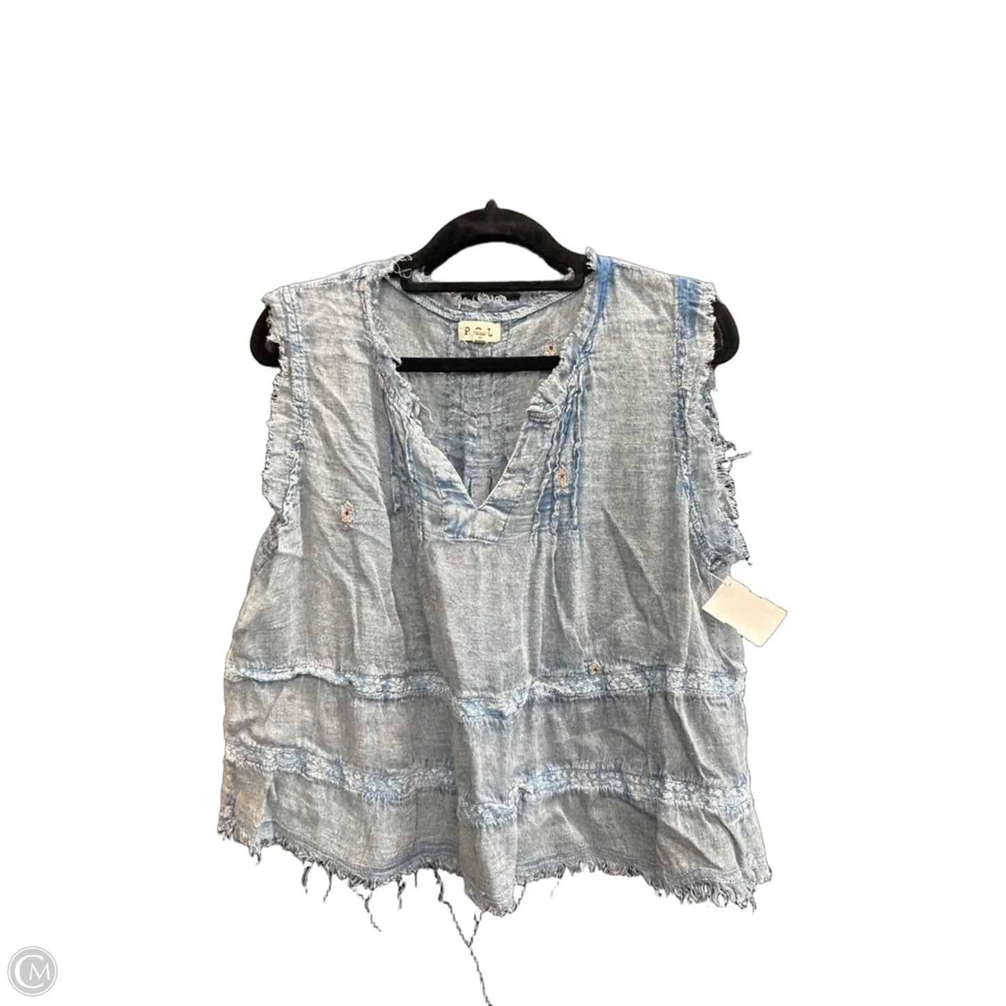 Top Sleeveless By Pol In Blue, Size: M