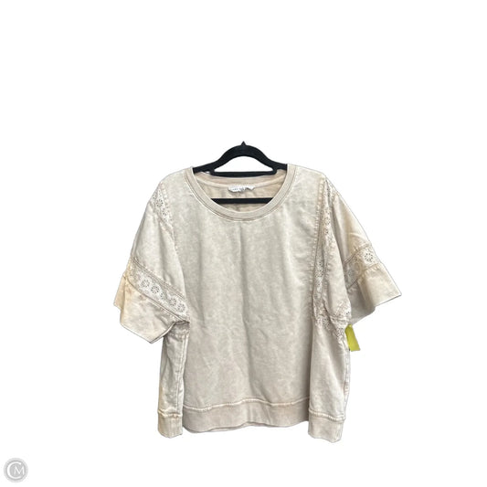 Top Short Sleeve By Jane And Delancey In Brown, Size: Xl