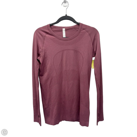 Athletic Top Long Sleeve Crewneck By Lululemon In Pink, Size: M