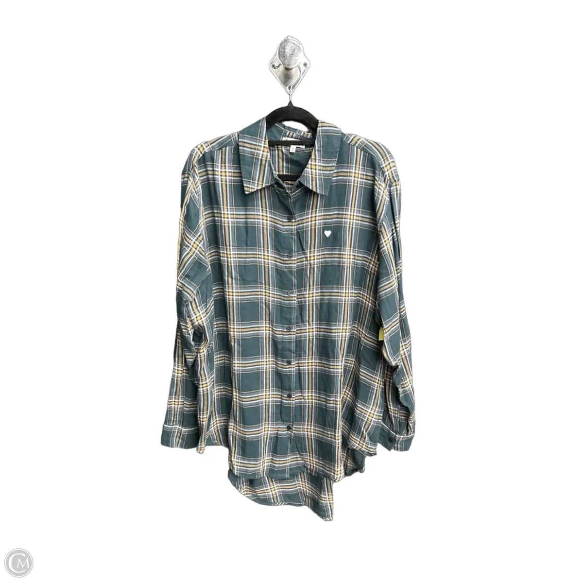 Top Long Sleeve By Sundry In Plaid Pattern, Size: Xs
