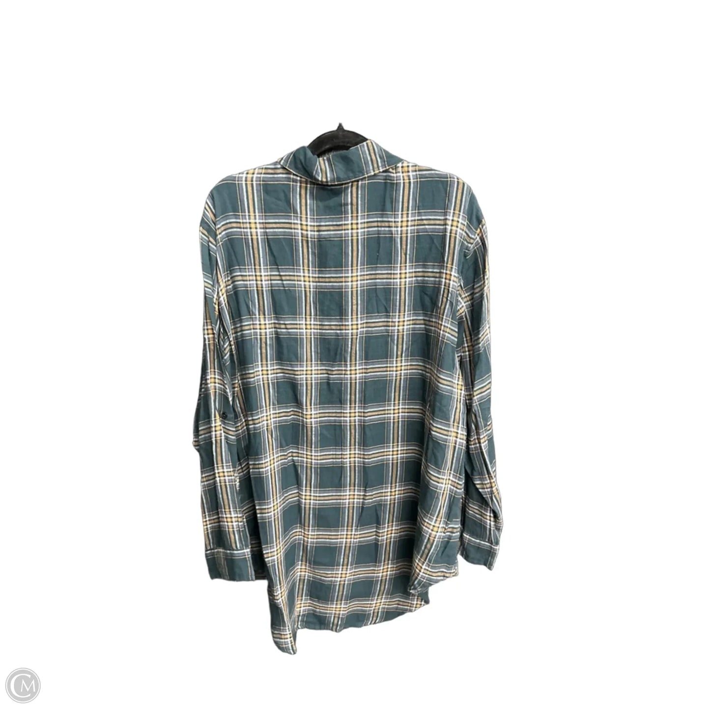 Top Long Sleeve By Sundry In Plaid Pattern, Size: Xs