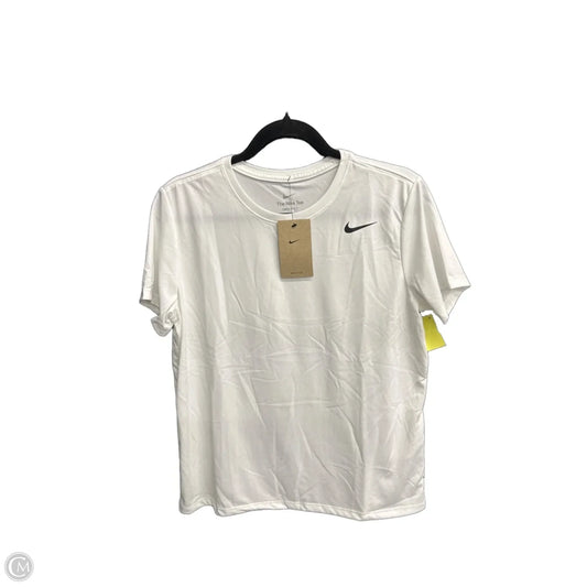 Athletic Top Short Sleeve By Nike Apparel In White, Size: M