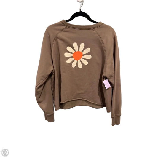 Sweatshirt Crewneck By Natural Life In Brown, Size: L