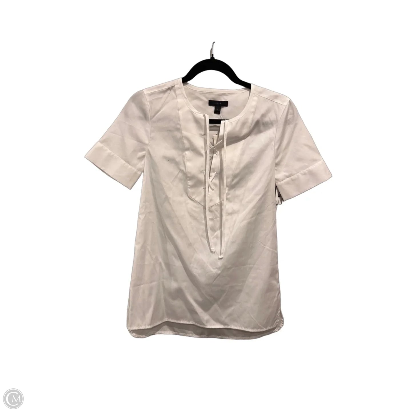 Top Short Sleeve By J. Crew In White, Size: Xs