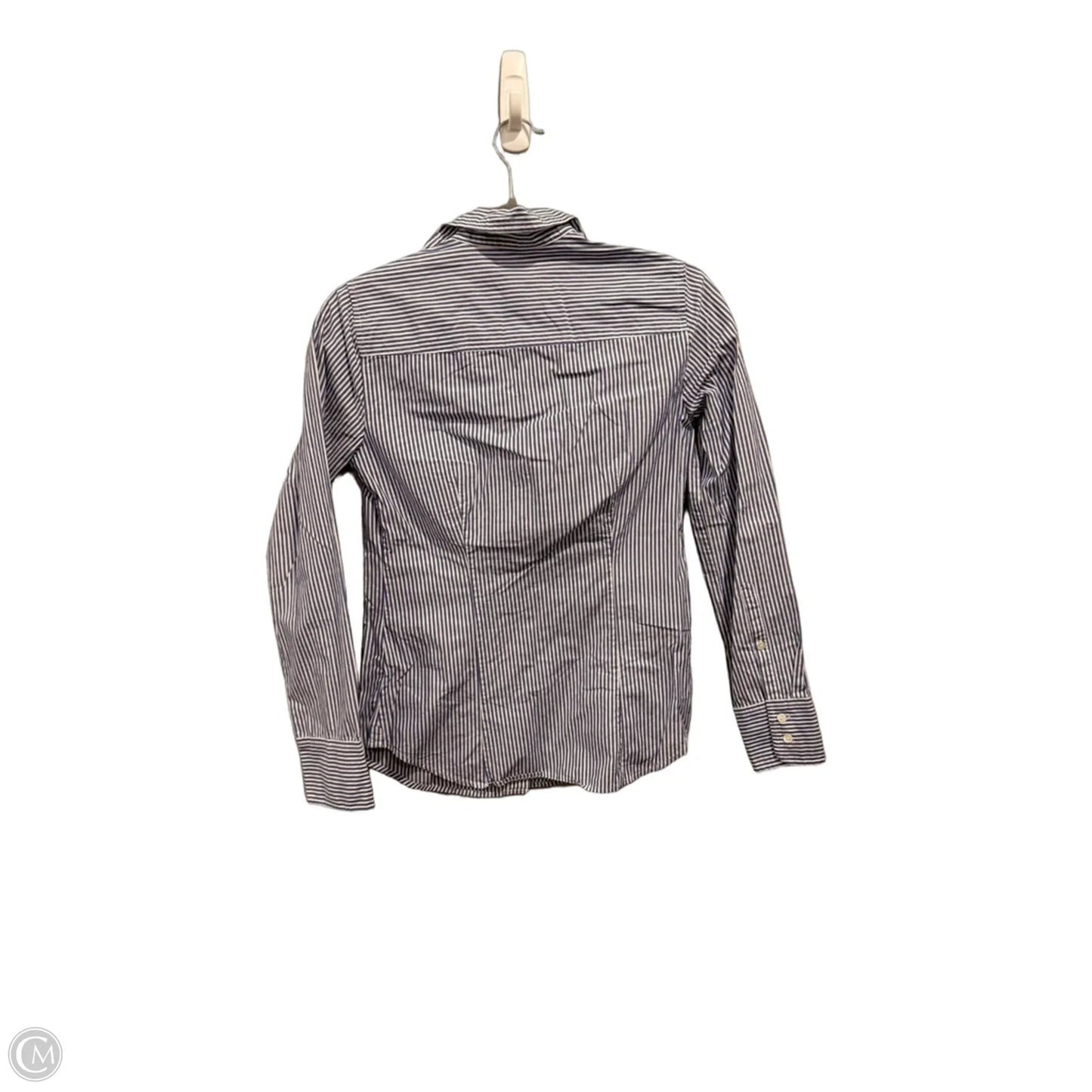 Top Long Sleeve By J. Crew In Blue & White, Size: Xs