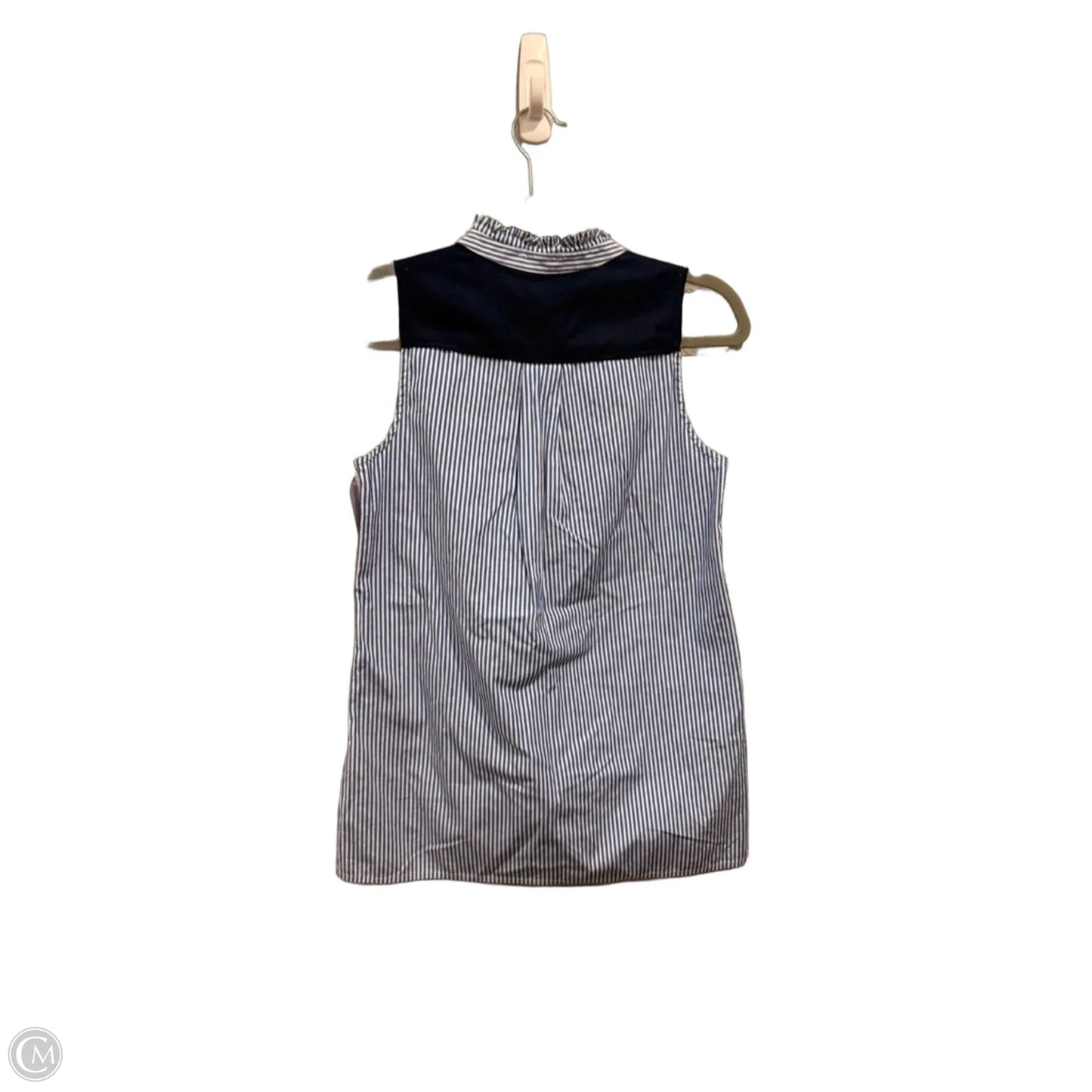 Top Sleeveless By J. Crew In Blue & White, Size: Xs