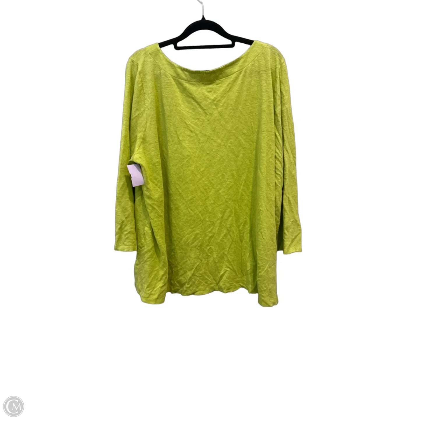 Top Long Sleeve By Eileen Fisher In Green, Size: Xl