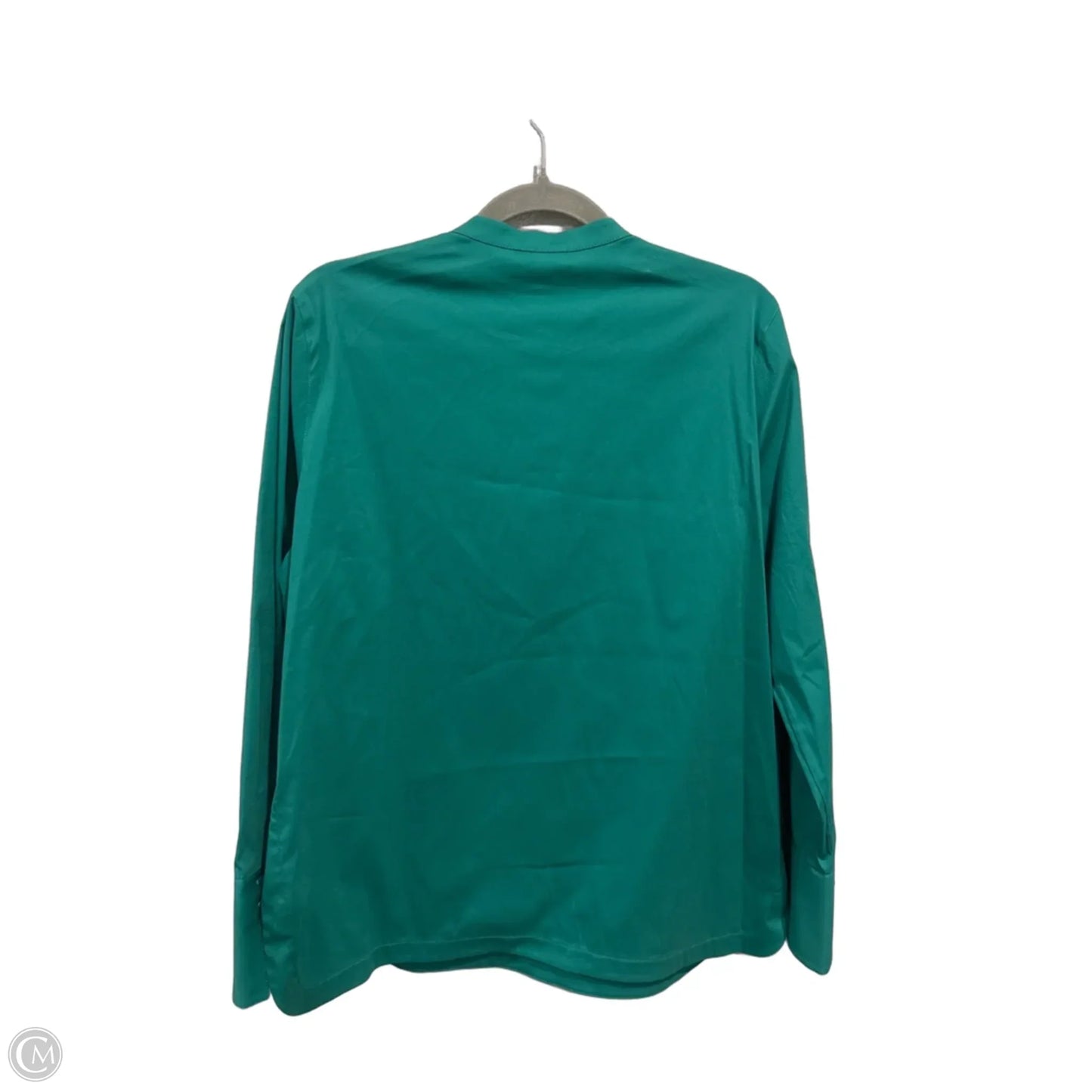 Top Long Sleeve Designer By Lafayette 148 In Green, Size: M