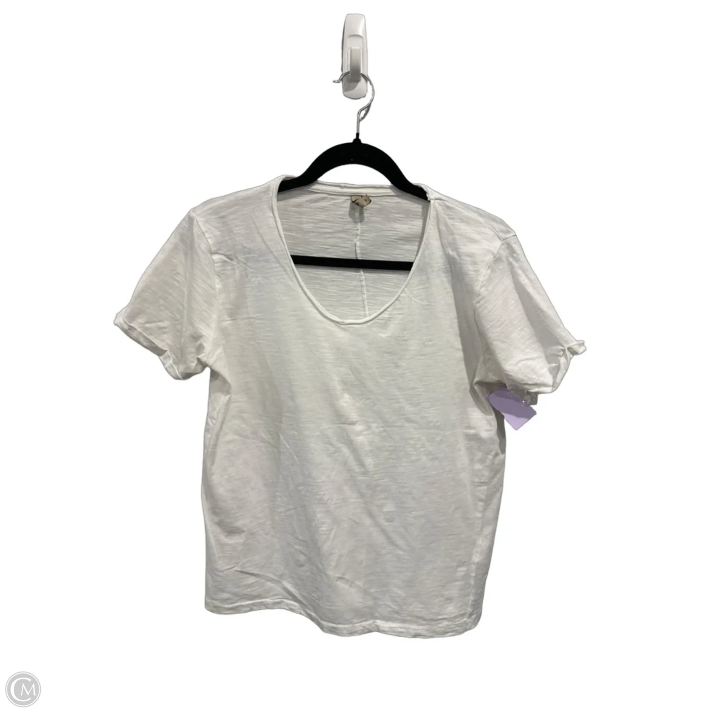 Top Short Sleeve By Clothes Mentor In White, Size: M