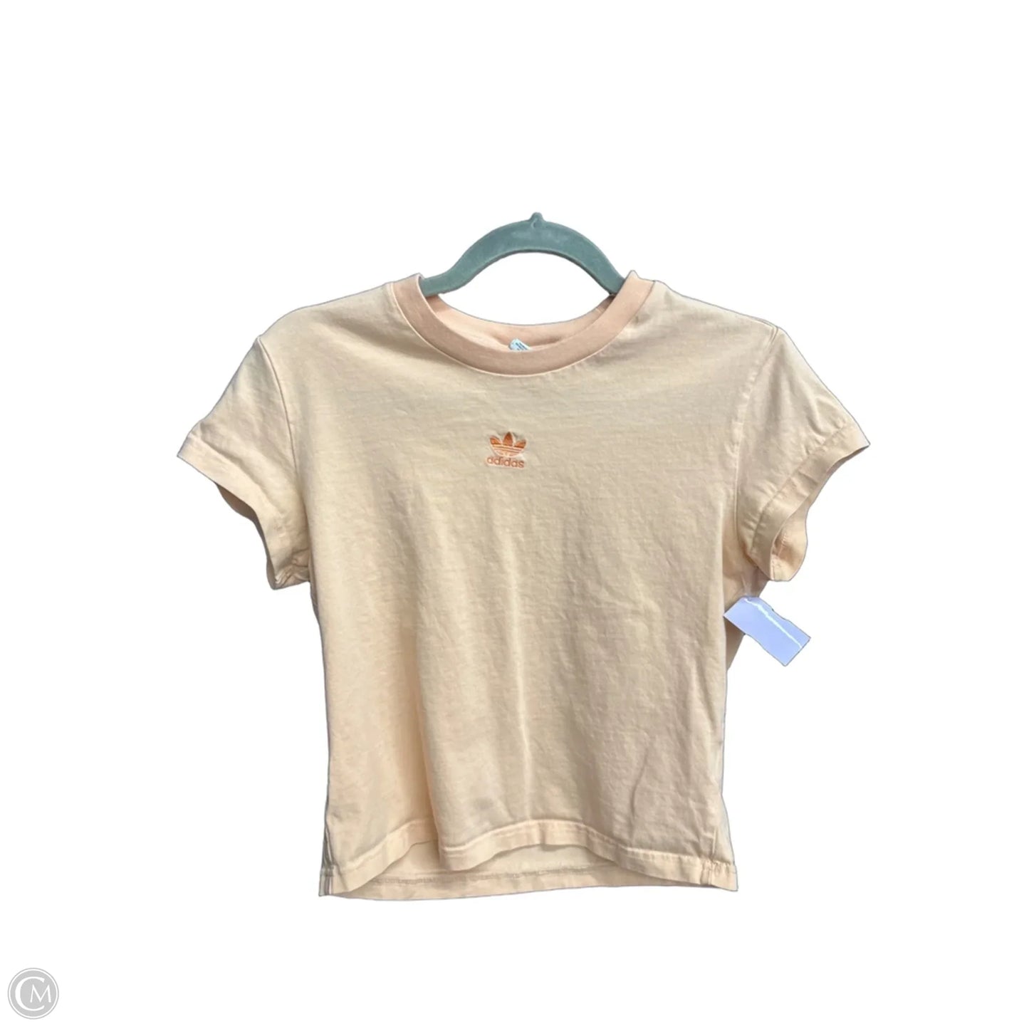 Top Short Sleeve By Adidas In Orange, Size: Xs