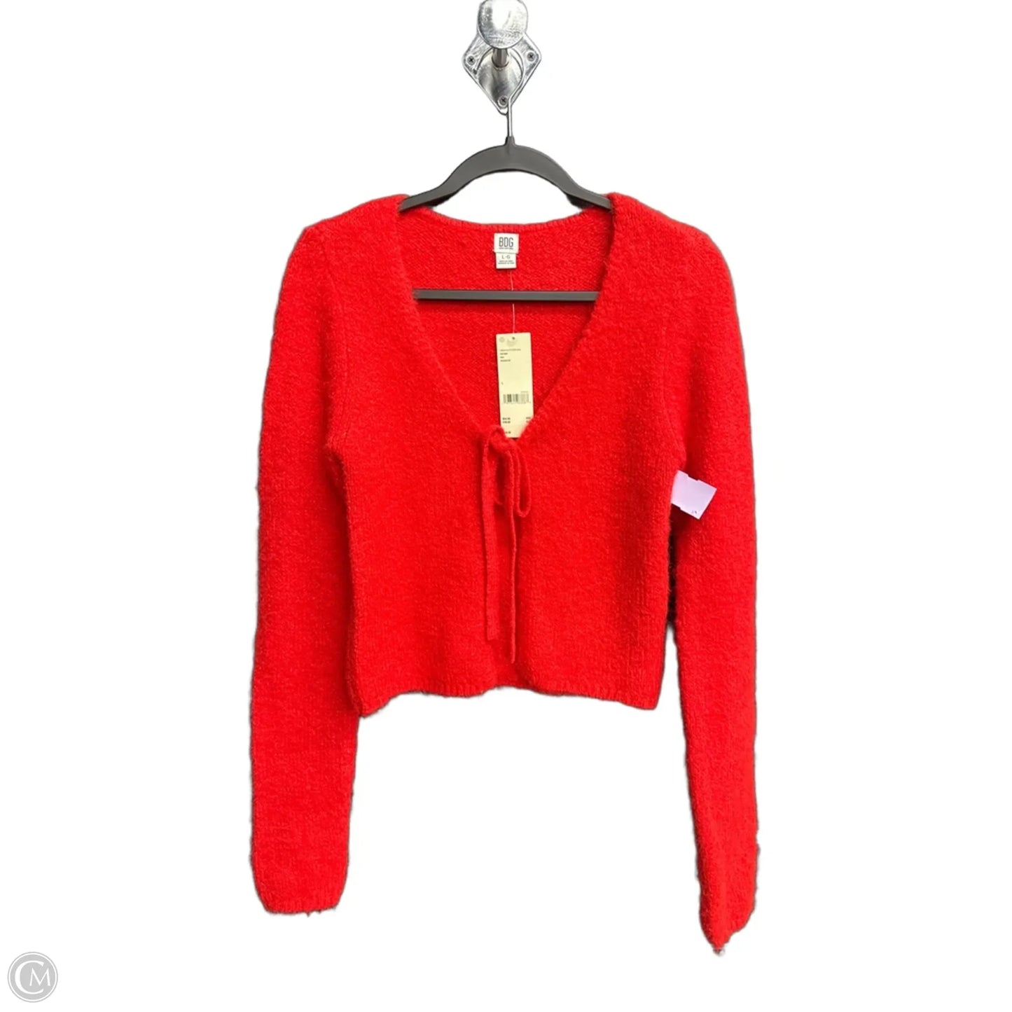 Sweater Cardigan Cashmere By Bdg In Red, Size: L