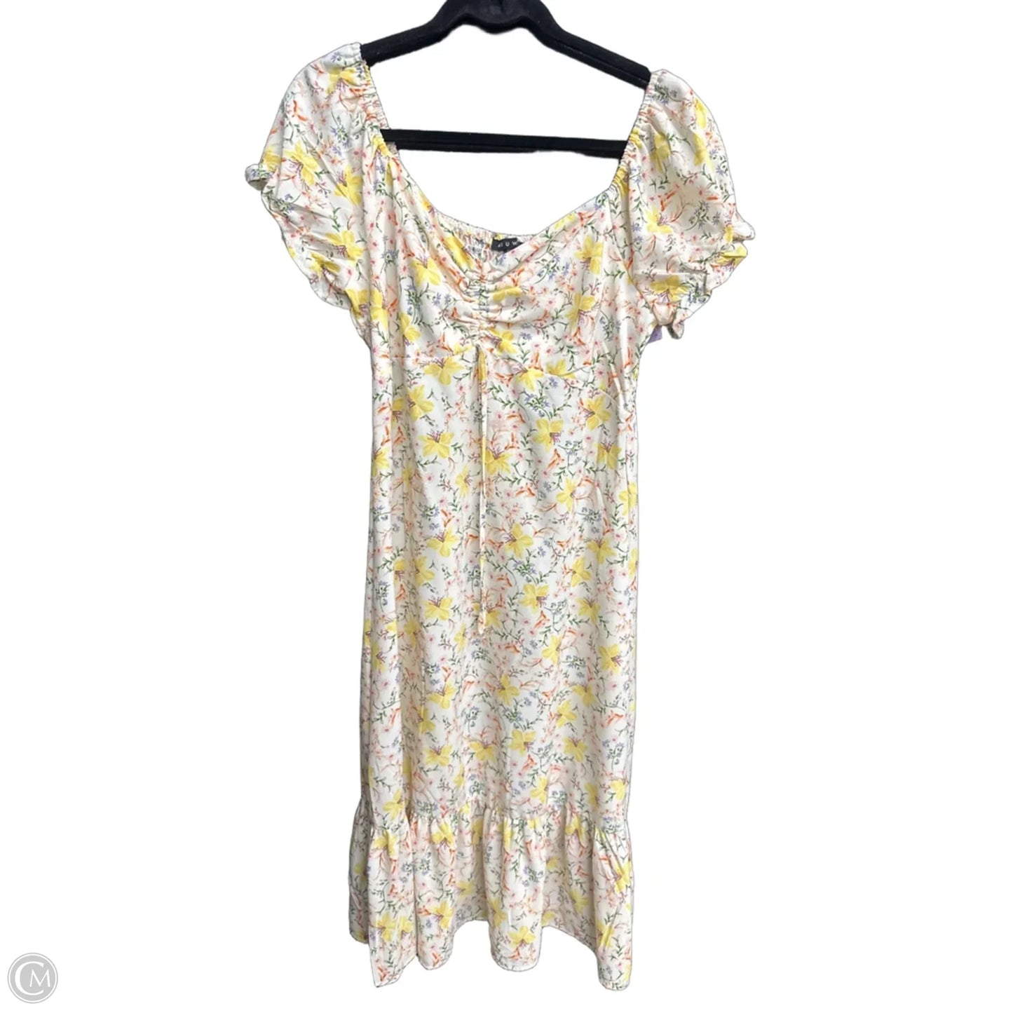 Dress Casual Maxi By As U Wish In Yellow, Size: L