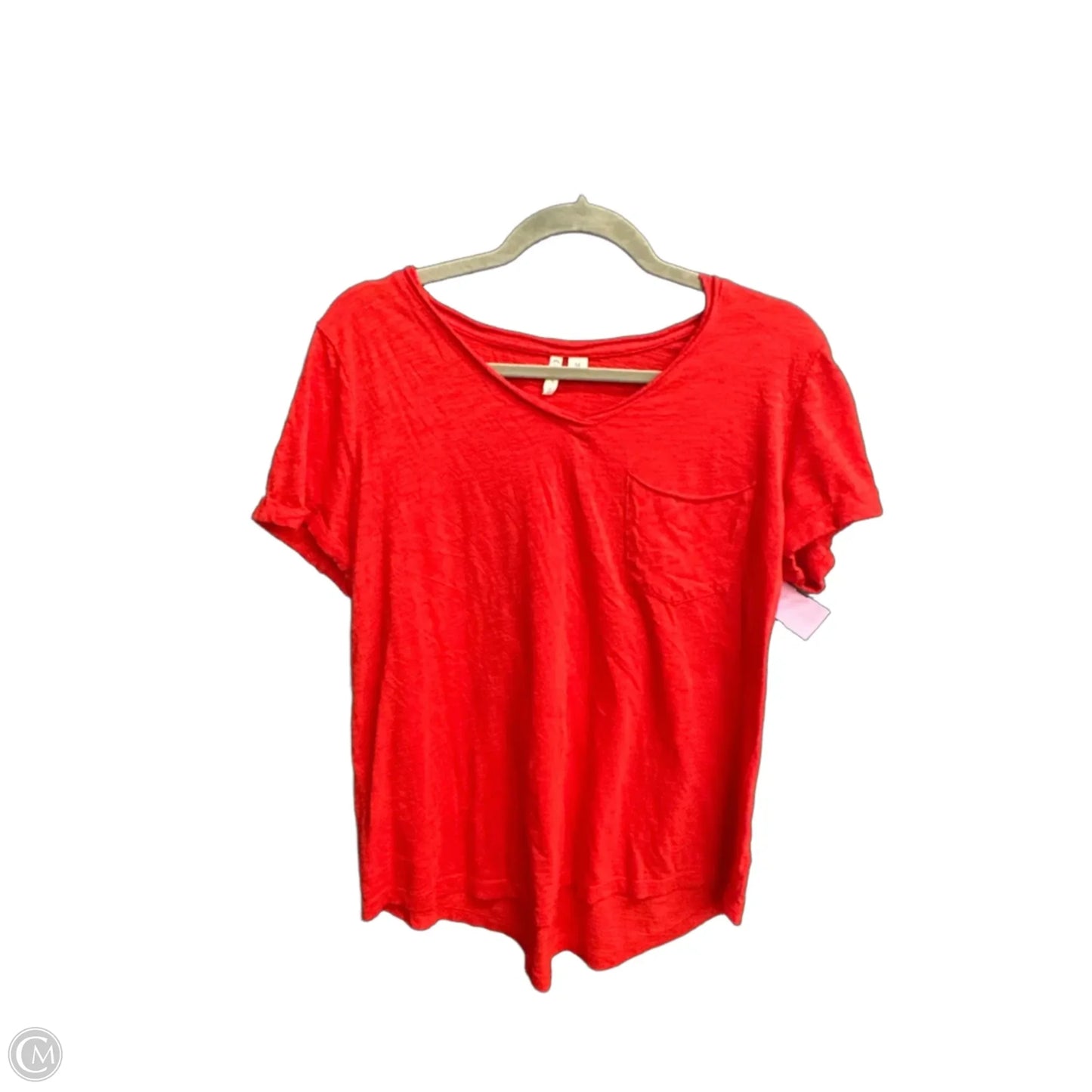 Top Short Sleeve By Cato In Red, Size: M