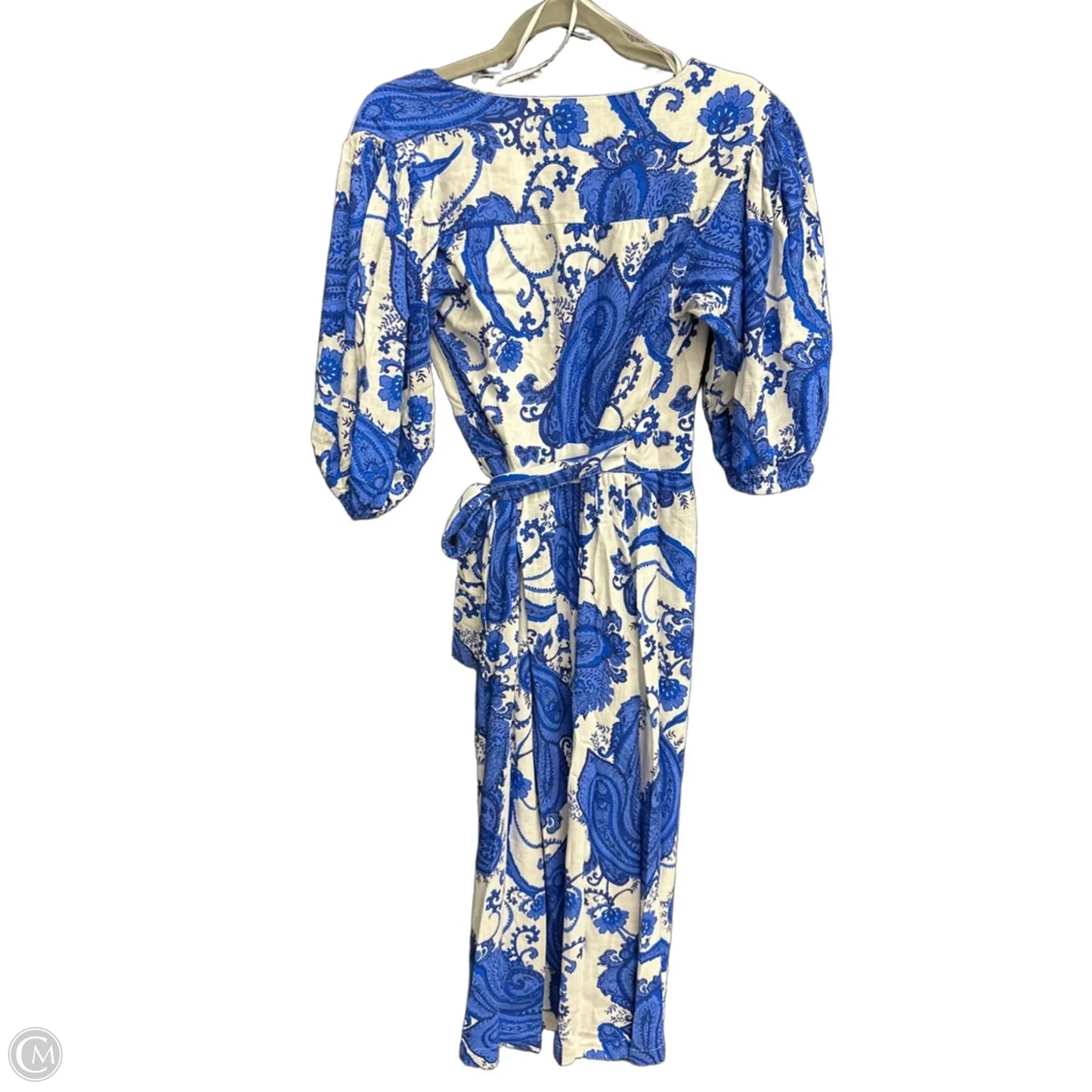Dress Casual Maxi By Clothes Mentor In Blue & White, Size: S