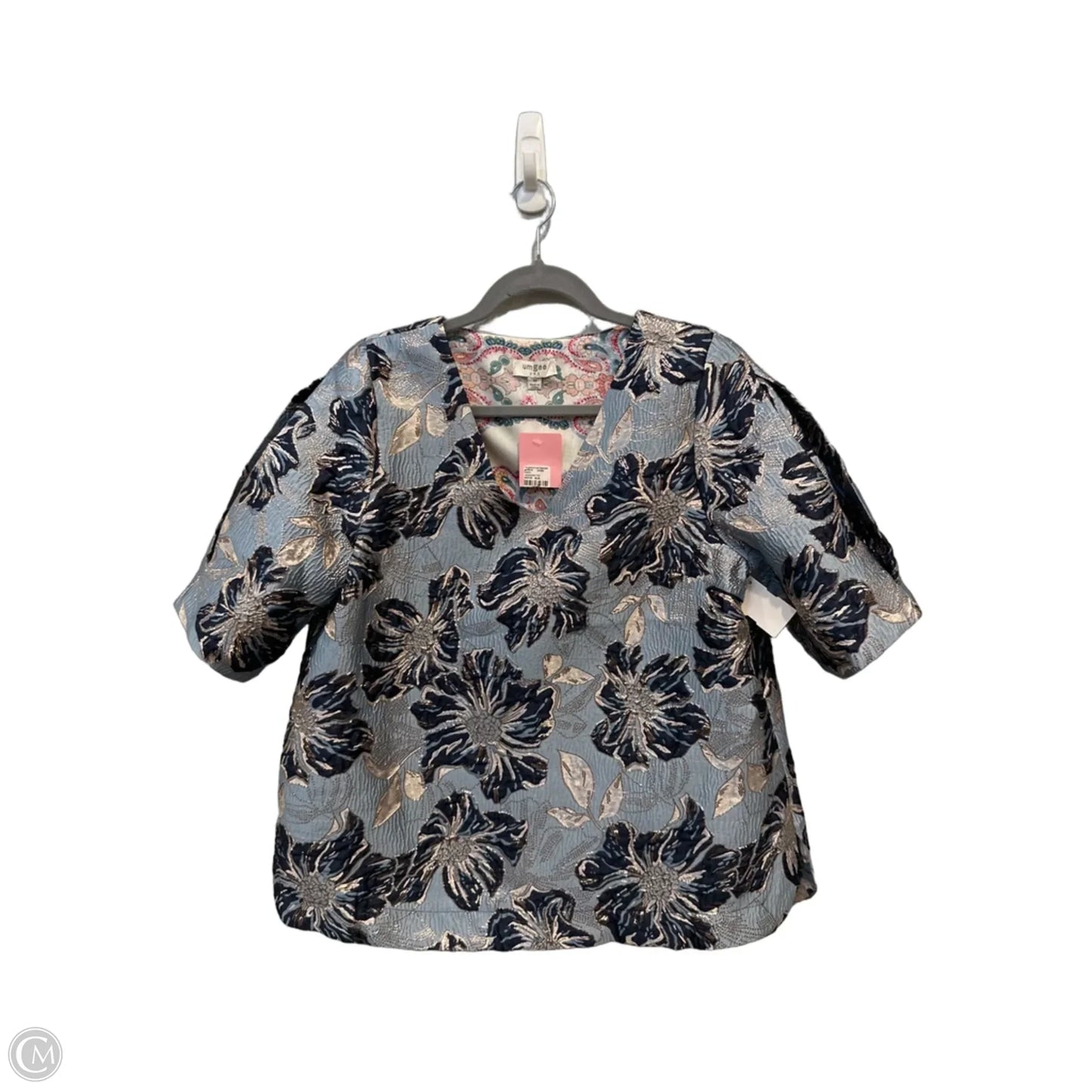 Top Short Sleeve By Umgee In Blue, Size: M