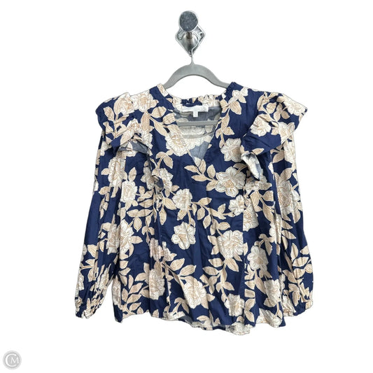 Top Long Sleeve By Sugar Lips In Navy, Size: Xl