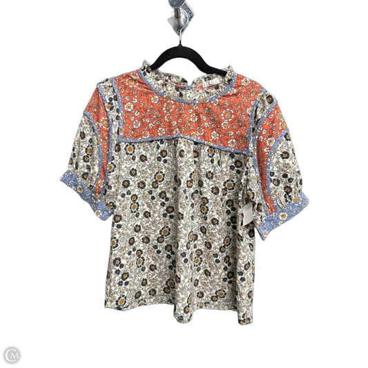Top Short Sleeve By Thml In Black & White, Size: Xl