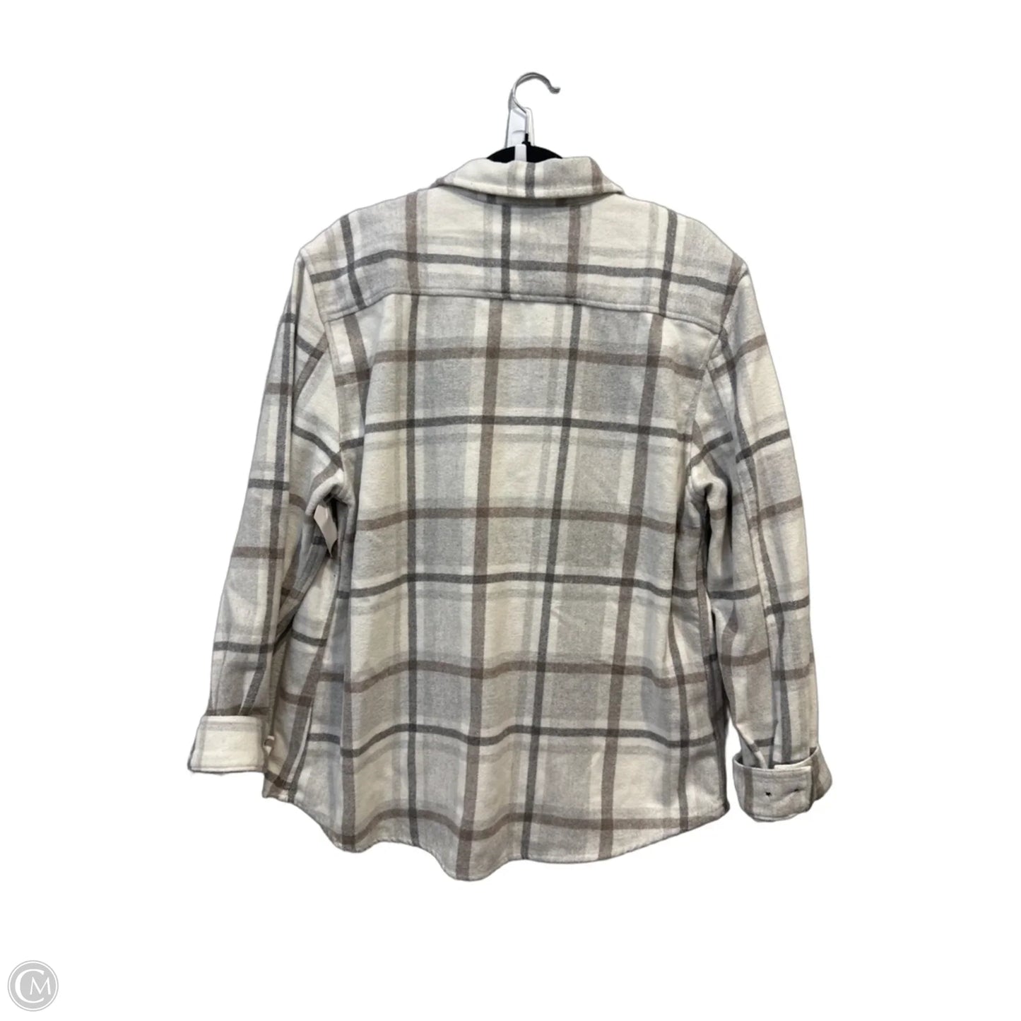 Jacket Fleece By Magaschoni In Plaid Pattern, Size: L