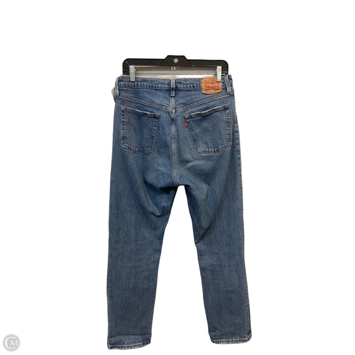 Jeans Straight By Levis In Blue Denim, Size: 12