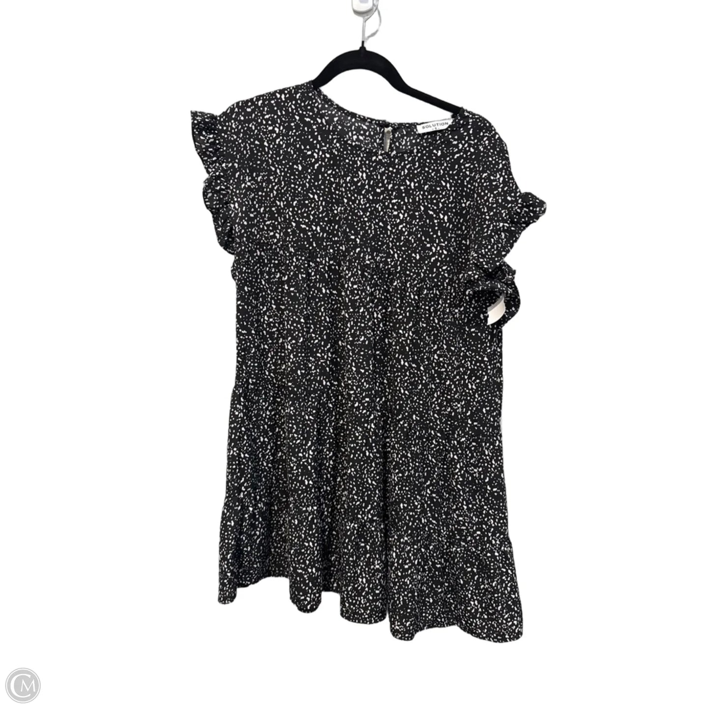 Dress Casual Midi By Solutions In Black & White, Size: S