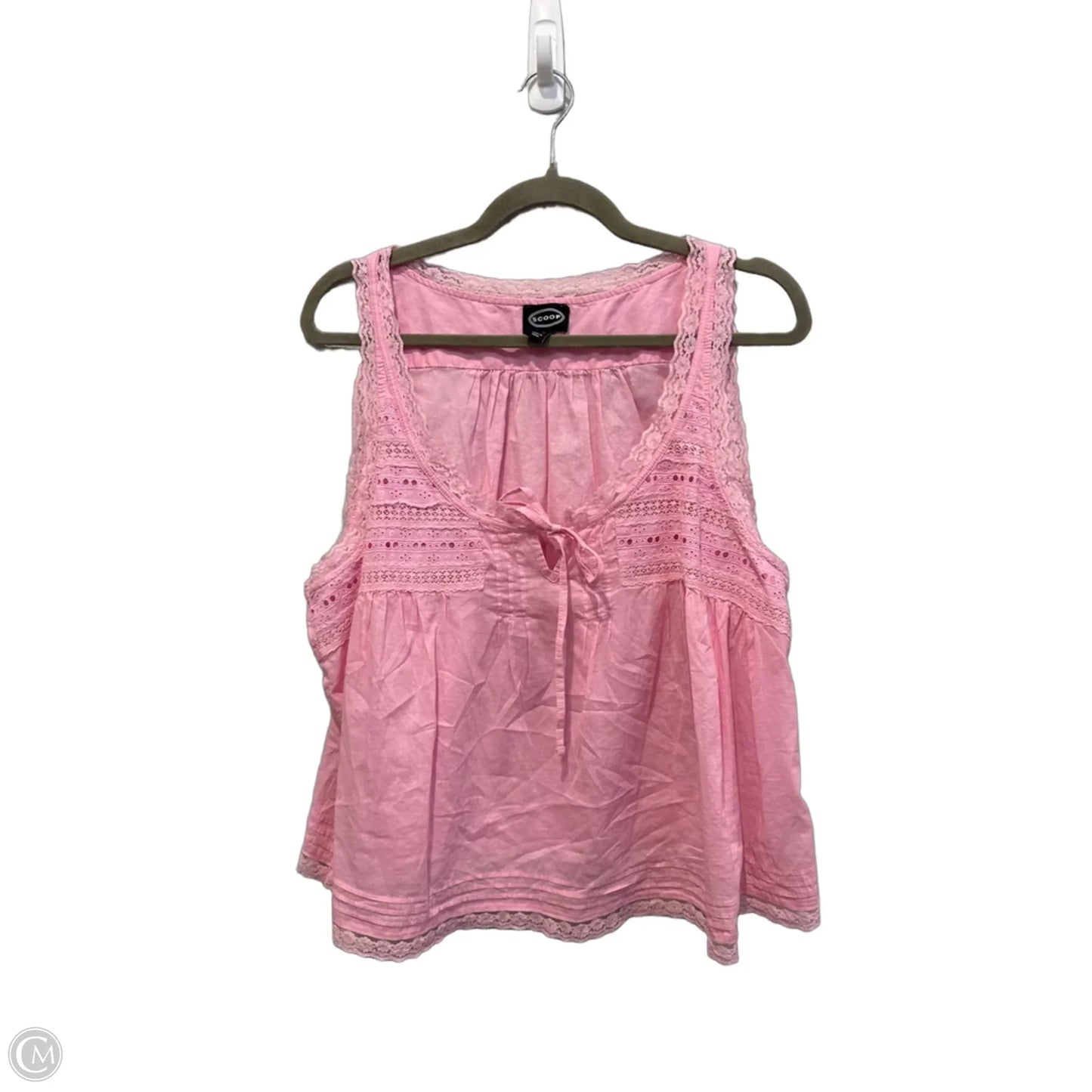 Top Sleeveless By Scoop In Pink, Size: Xl