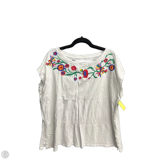 Top Sleeveless By Talbots In White, Size: 2x