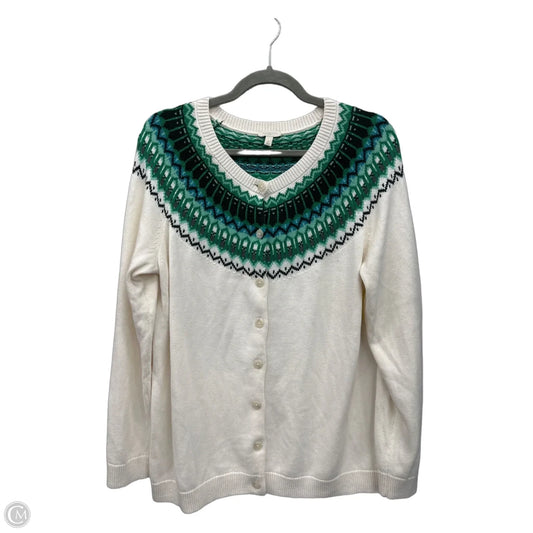 Cardigan By Clothes Mentor In Cream, Size: Xl