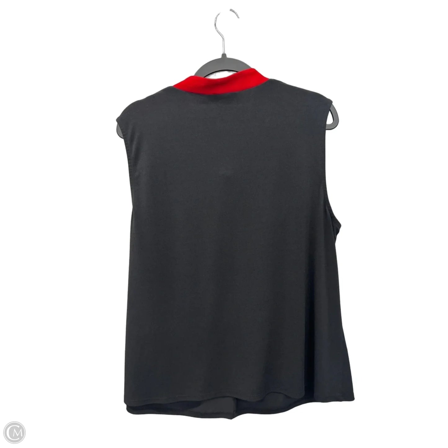 Top Sleeveless By Liz Claiborne In Black & Red, Size: 2x