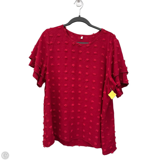 Top Short Sleeve By Clothes Mentor In Red, Size: Xl