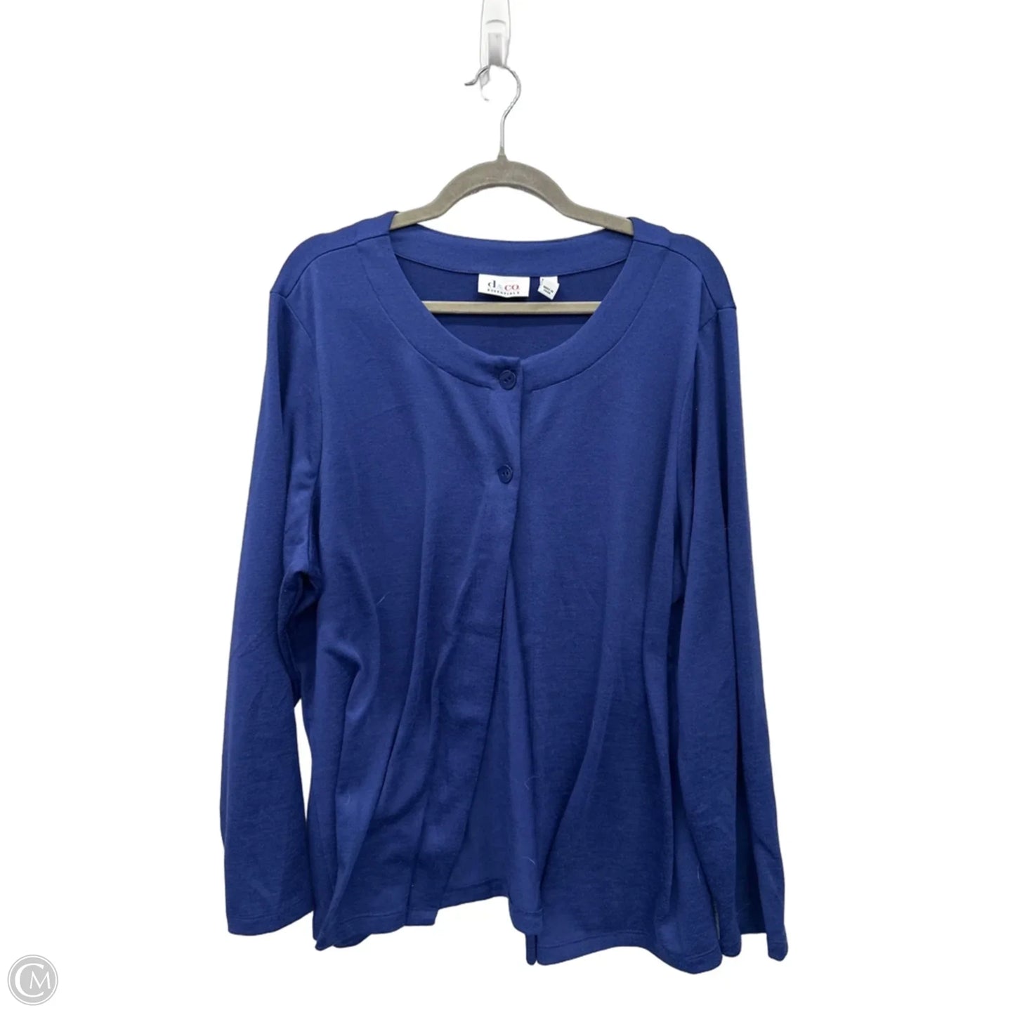 Cardigan By D&co. In Blue, Size: Xl